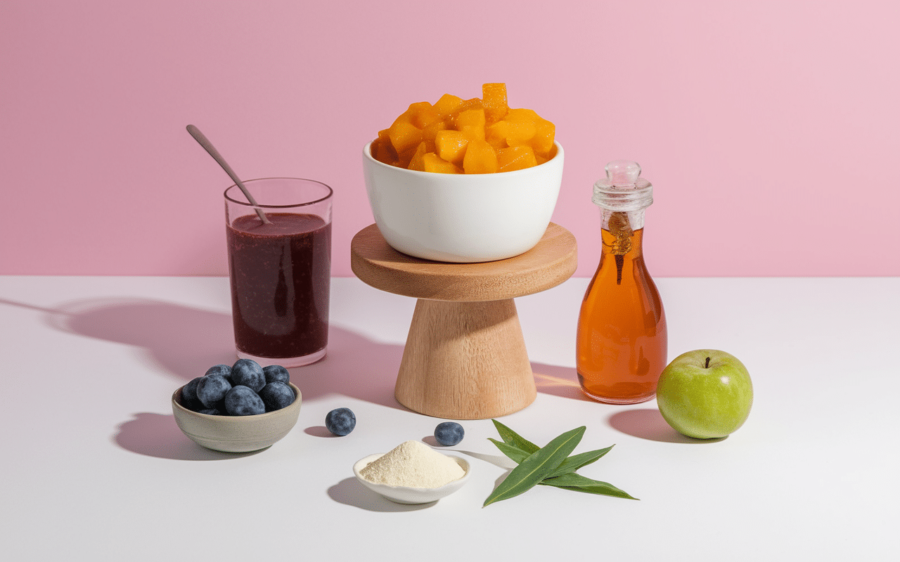 Divers ingrédients pour remplacer le sucre dans les madeleines