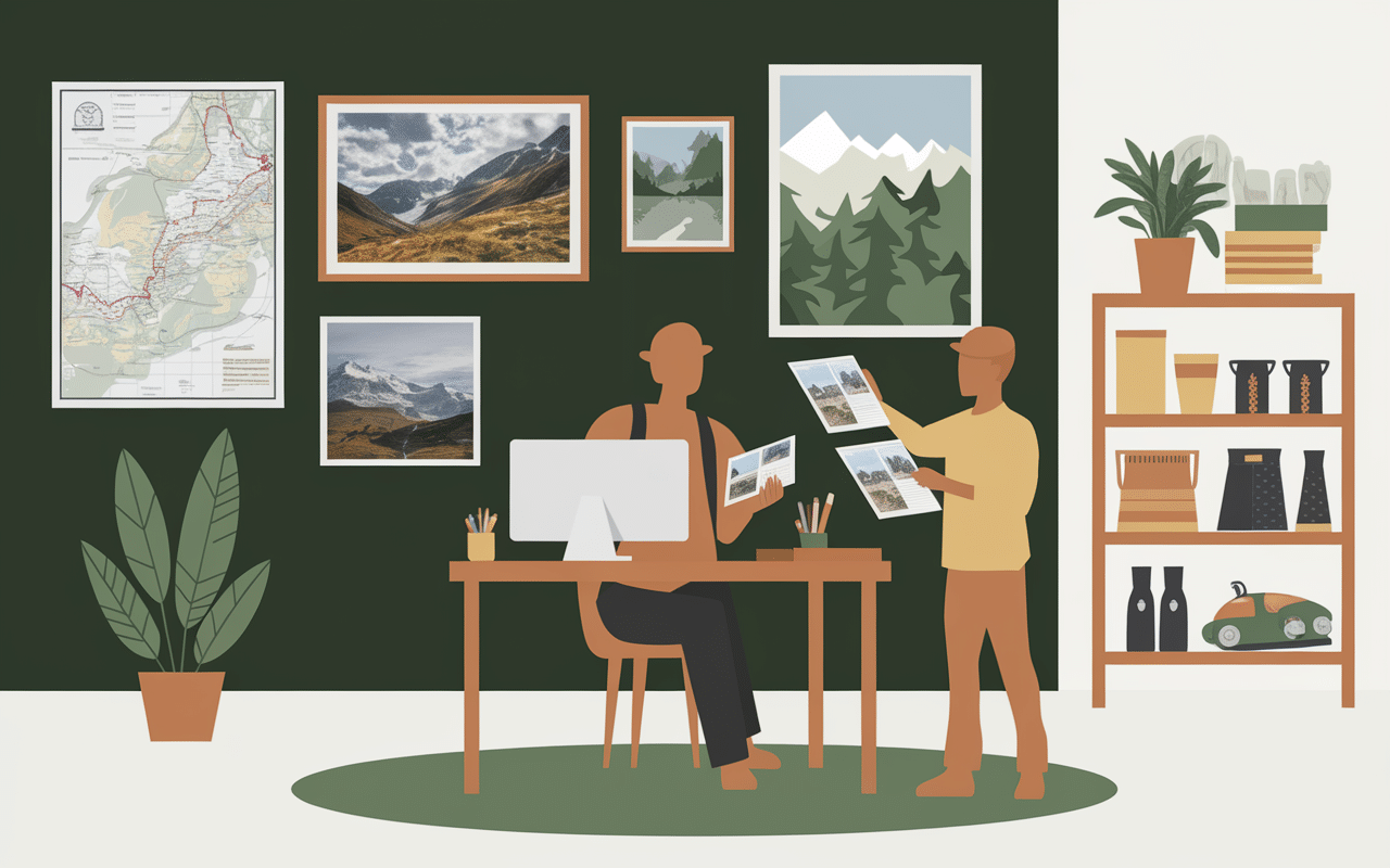 Illustration agence Cafnice Voyages spécialisée montagne