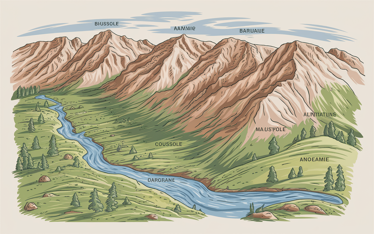 Carte géographique Río Irquis