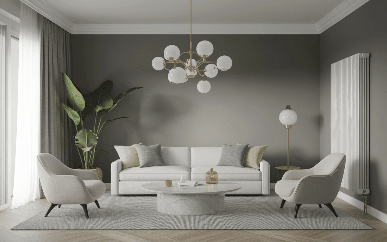 Radiateur design vertical blanc élégant