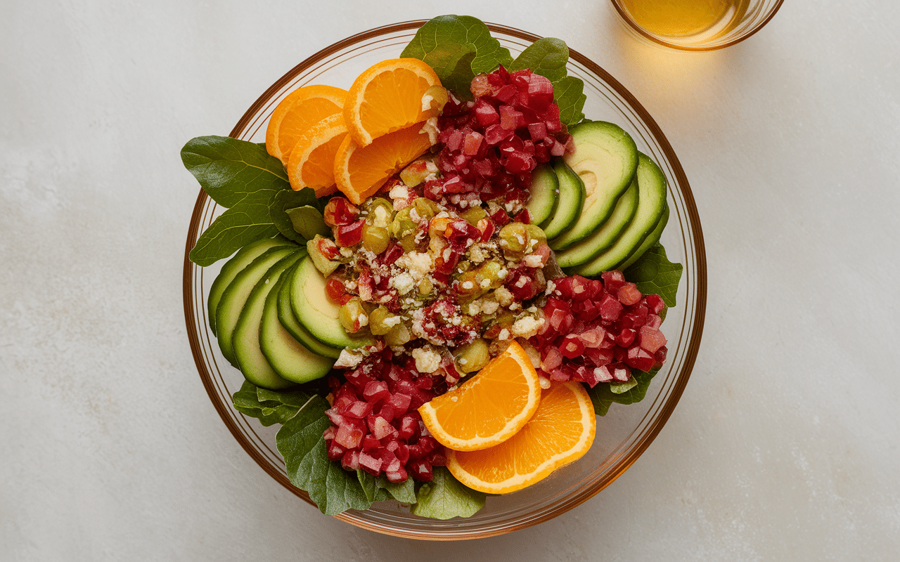 Salade exotique pour accras de morue