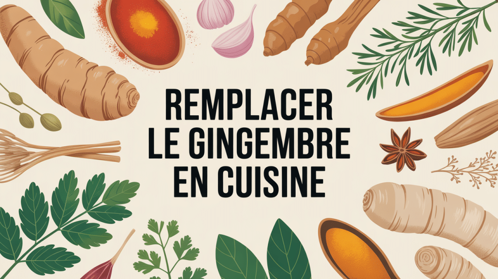 par quoi remplacer le gingembre illustration épices autour racine
