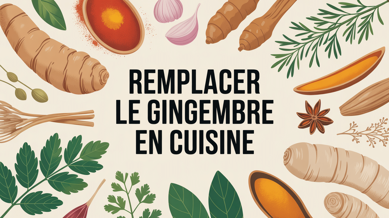 par quoi remplacer le gingembre illustration épices autour racine