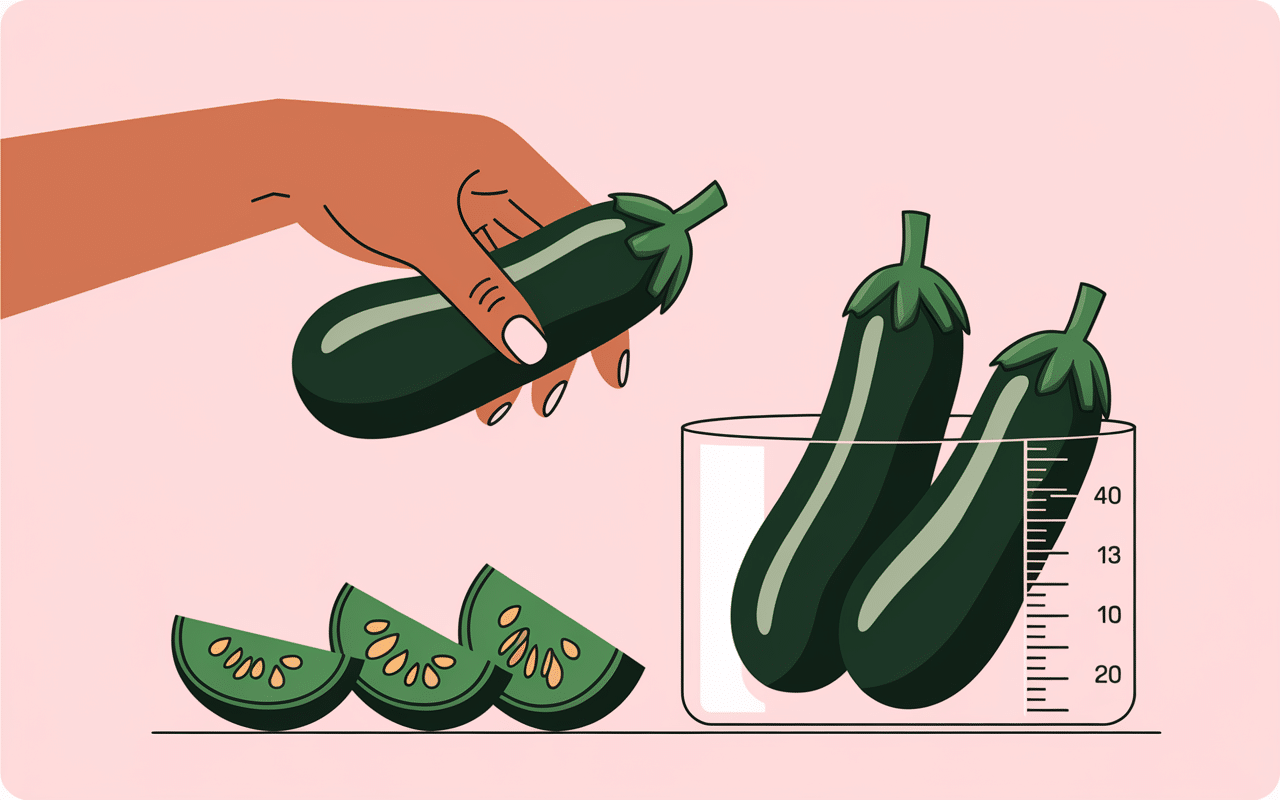 Astuces pour estimer le poids d'une courgette coupée