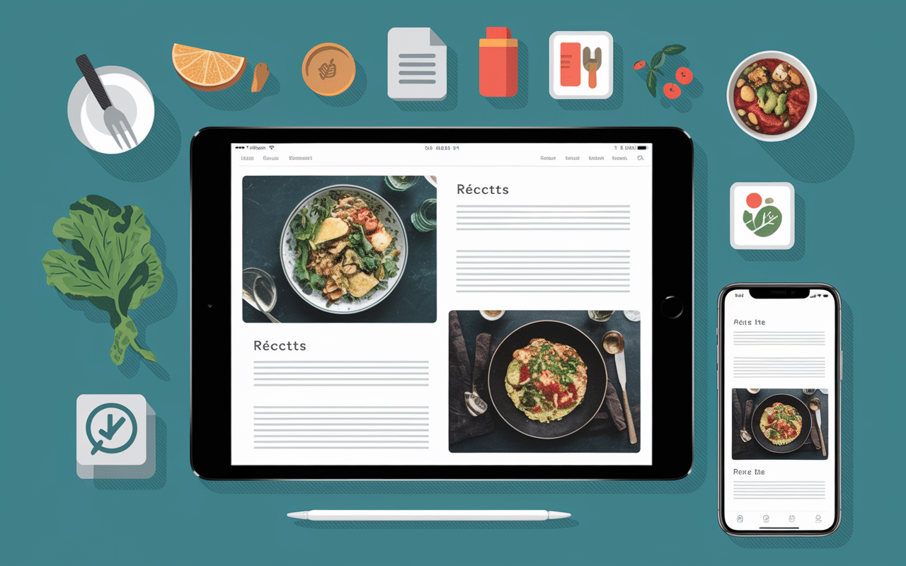 80 recettes avec la friteuse à air chaud pdf sur tablette smartphone