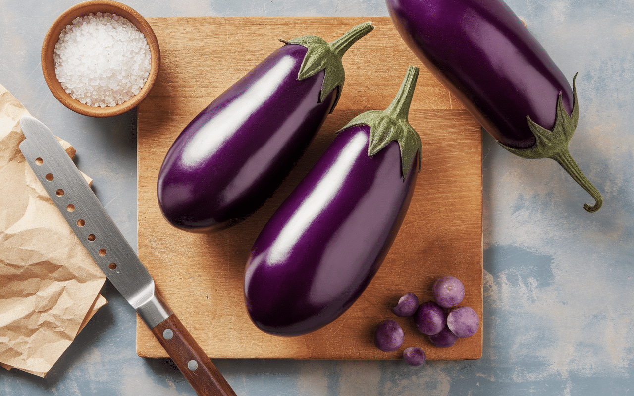 Préparer aubergine fondante à la poêle, tranches régulières