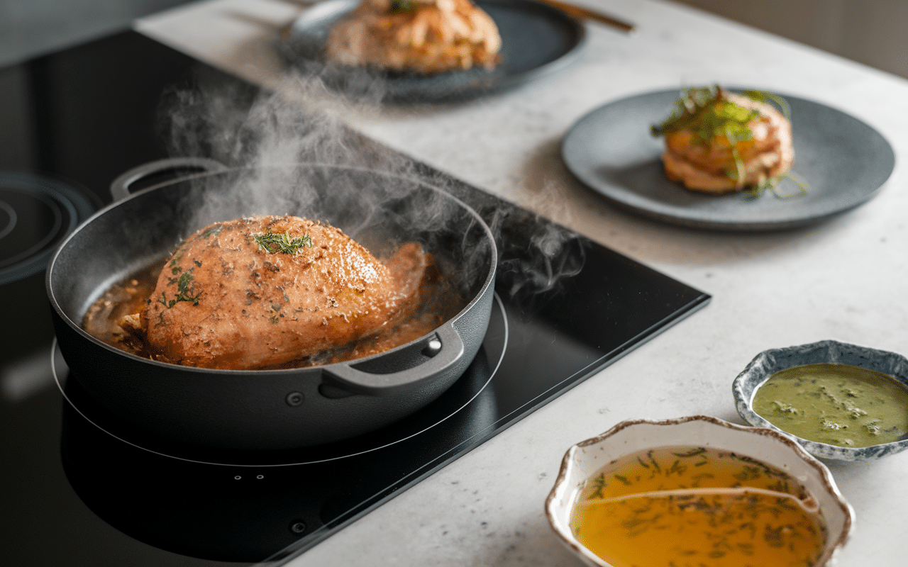 comment cuire un chapon pour qu'il reste moelleux cuisson four avec jus