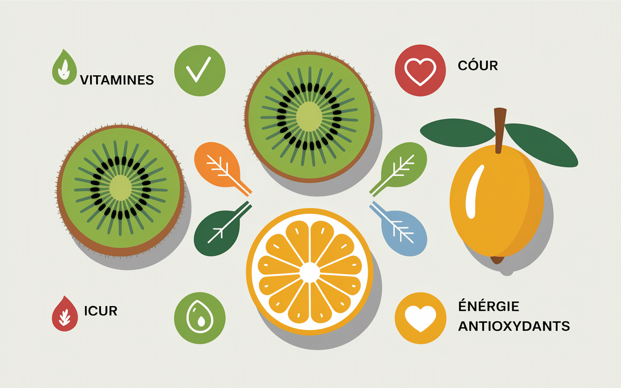 fruit en k vitamines et santé kiwi kaki kumquat