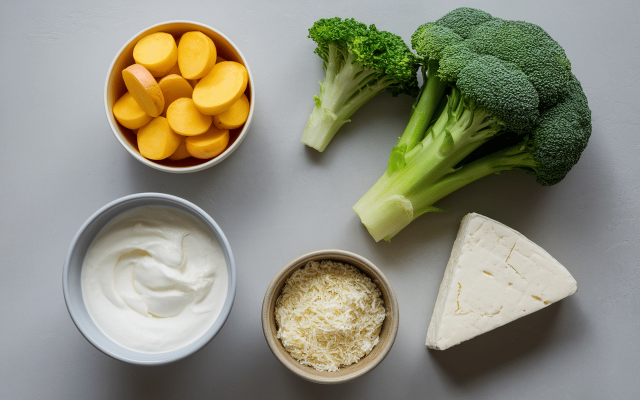 ingrédients gratin brocolis pomme de terre