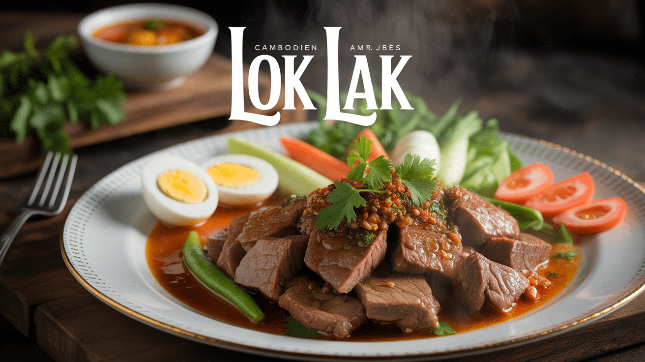 lok lak boeuf saute legumes oeuf sauce citronnee