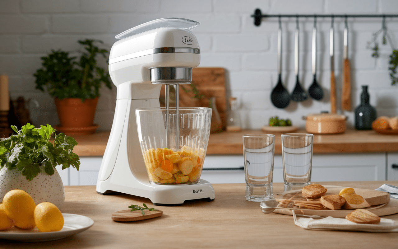 Préparation pina colada sans alcool mixeur cuisine