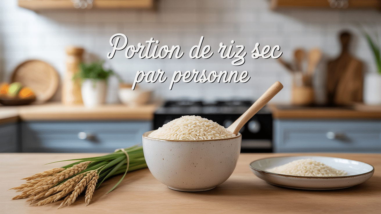 portion de riz sec par personne bol balance