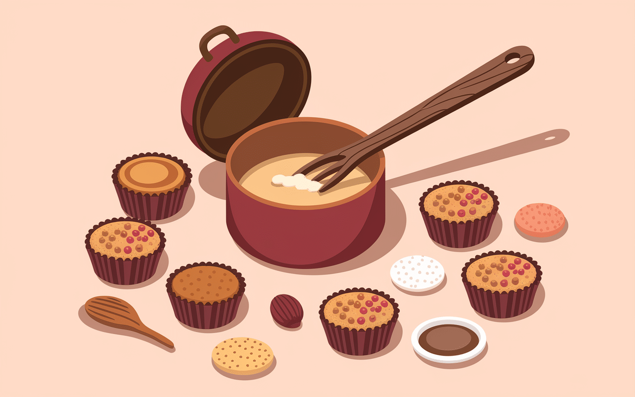 Pot beurre de cacahuète et ingrédients pour gateau