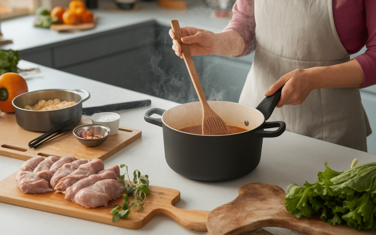 cuisine maison préparation mafé poulet