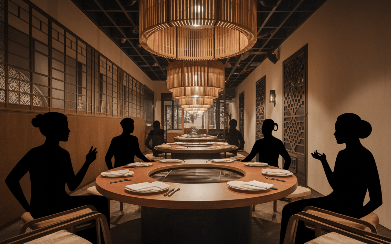 Restaurant shinla galbi ambiance grill typique coréen