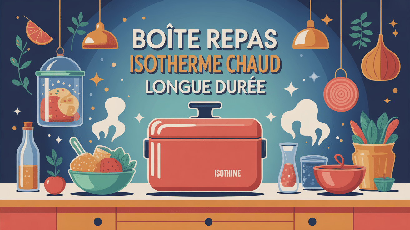 illustration boîte repas isotherme chaud longue durée moderne