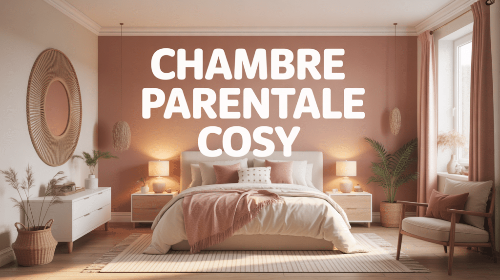 chambre parentale cosy illustration ambiance zen