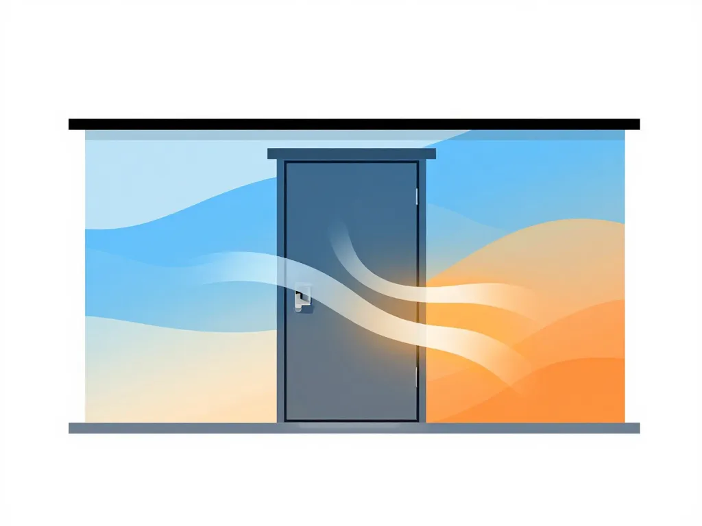Schéma impact chatière et isolation thermique