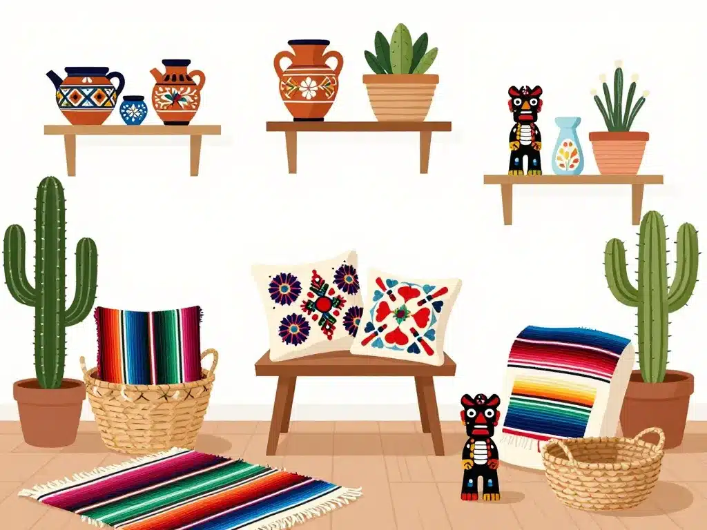 deco mexicaine objets artisanaux décoratifs