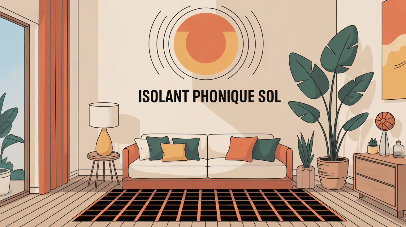 Illustration isolant phonique sol pour confort et silence