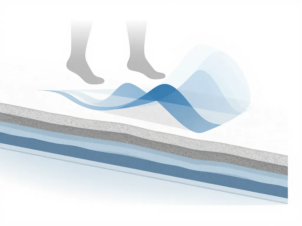 Schéma isolant phonique sol propagation bruit