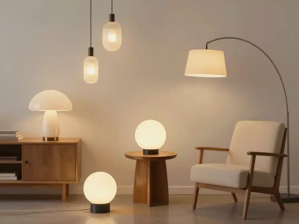 Types de lampe année 70 suspension globe champignon