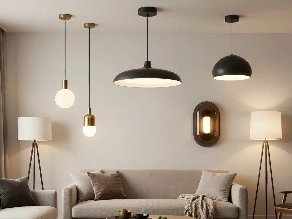 luminaire salon moderne styles contemporains et matériaux