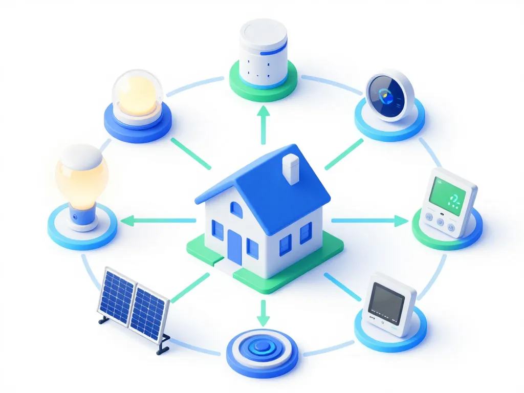 concept schéma technologies maison du futur