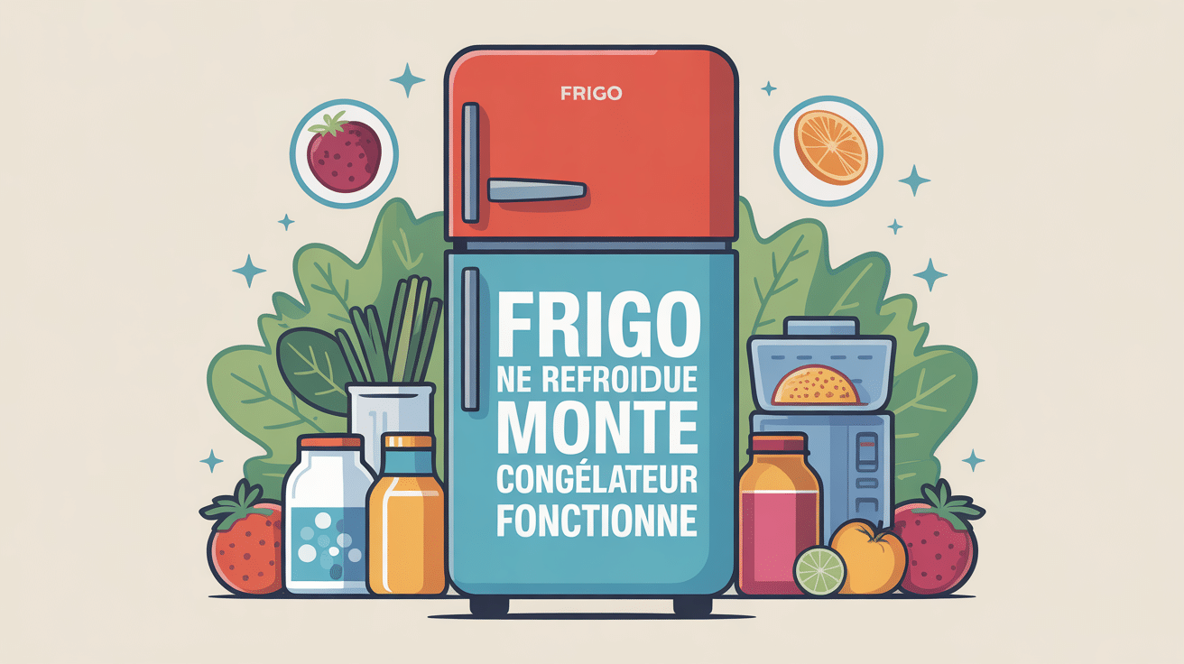 illustration moderne mon frigo ne refroidit plus mais congélateur fonctionne