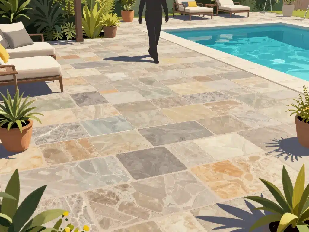 Moquette de pierre avantage et inconvénient texture terrasse piscine