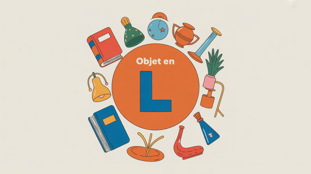 illustration objets en l cercle moderne