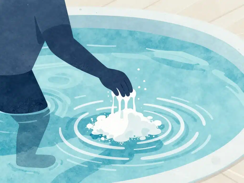 Illustration correction piscine et bicarbonate de soude