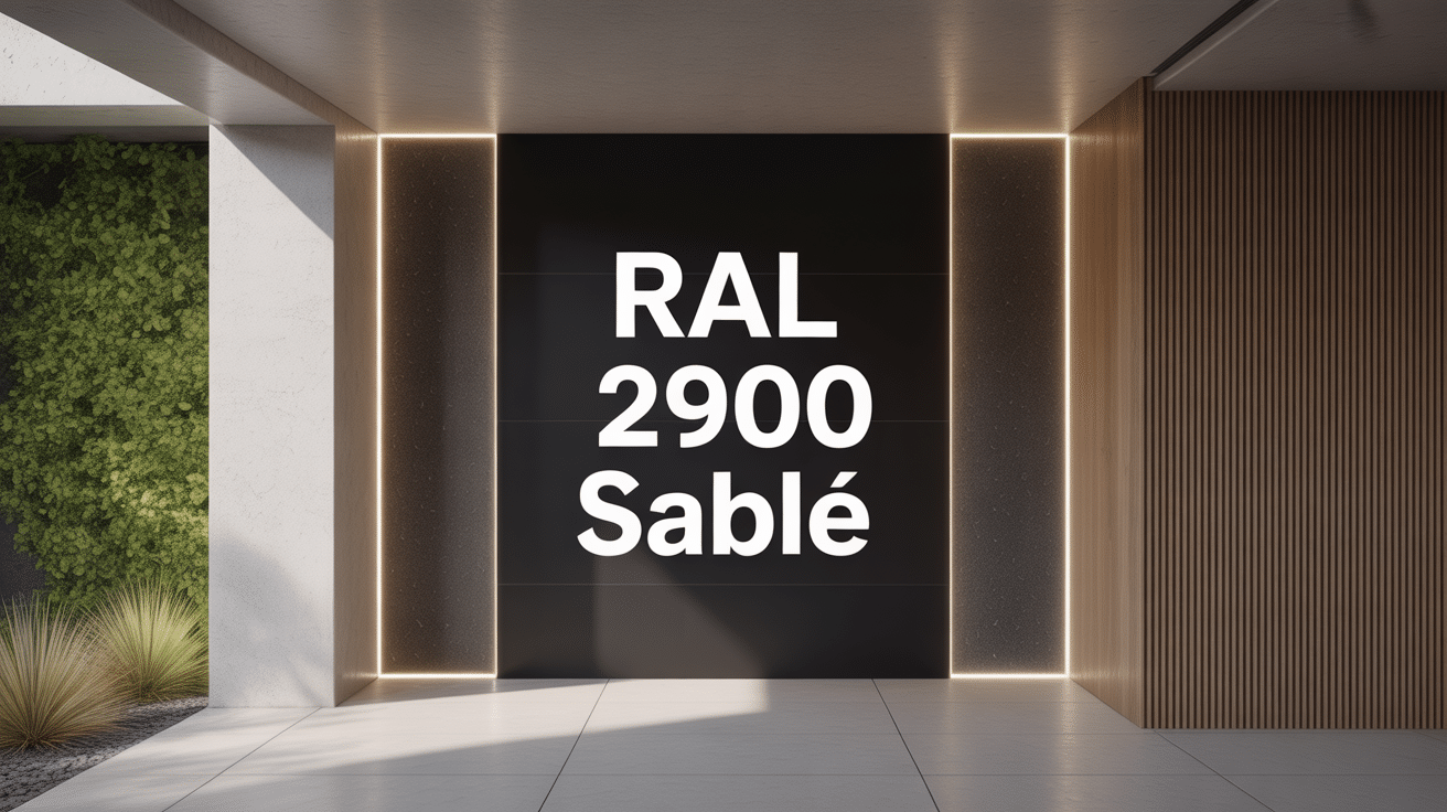 illustration menuiserie aluminium moderne ral 2900 sablé