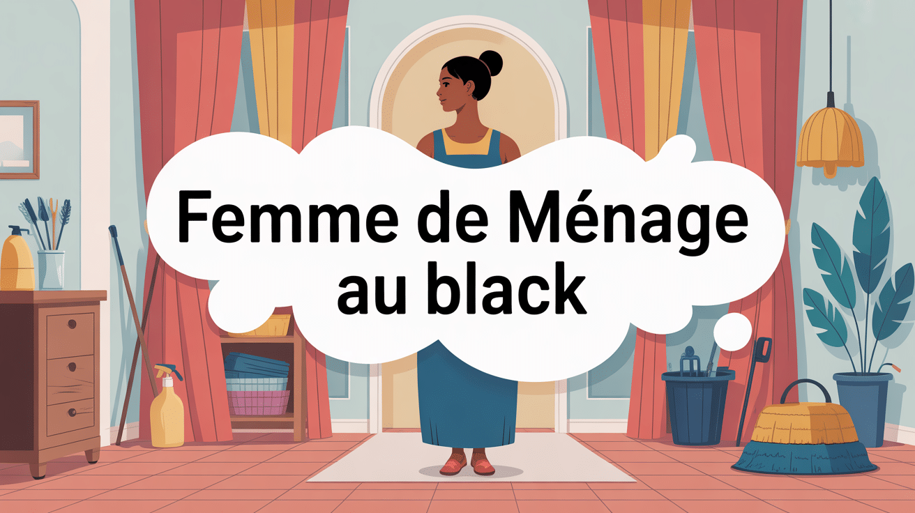 illustration tarif horaire femme de ménage au black coûts risques