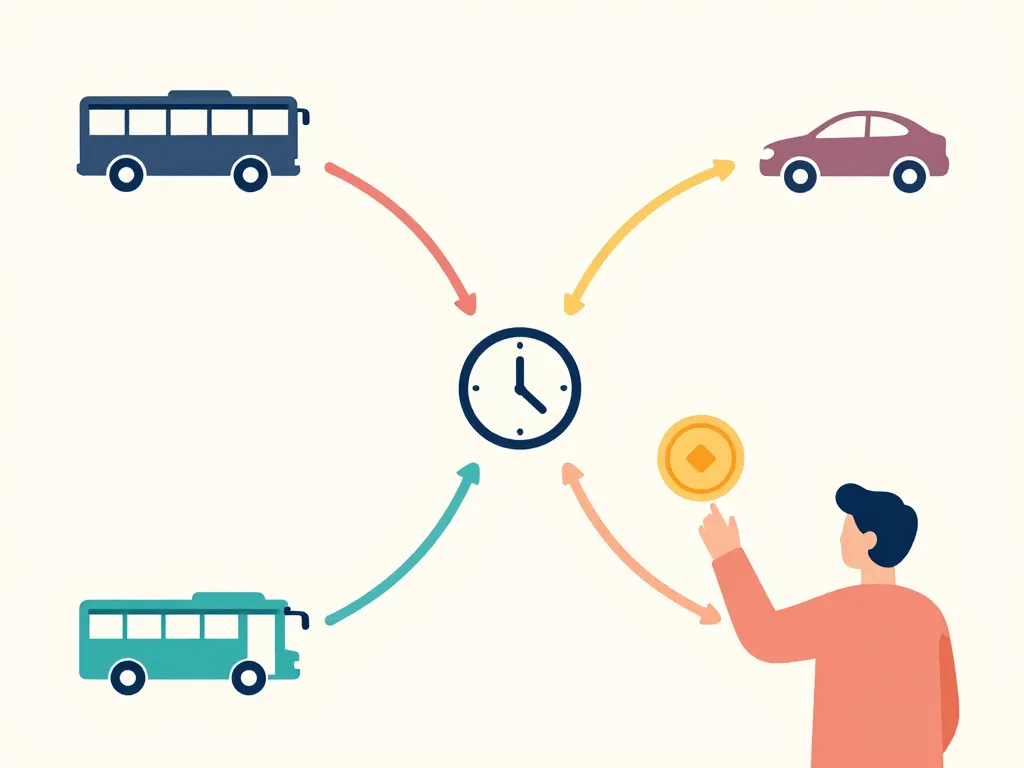 Illustration Comparabus guide choix trajet optimal