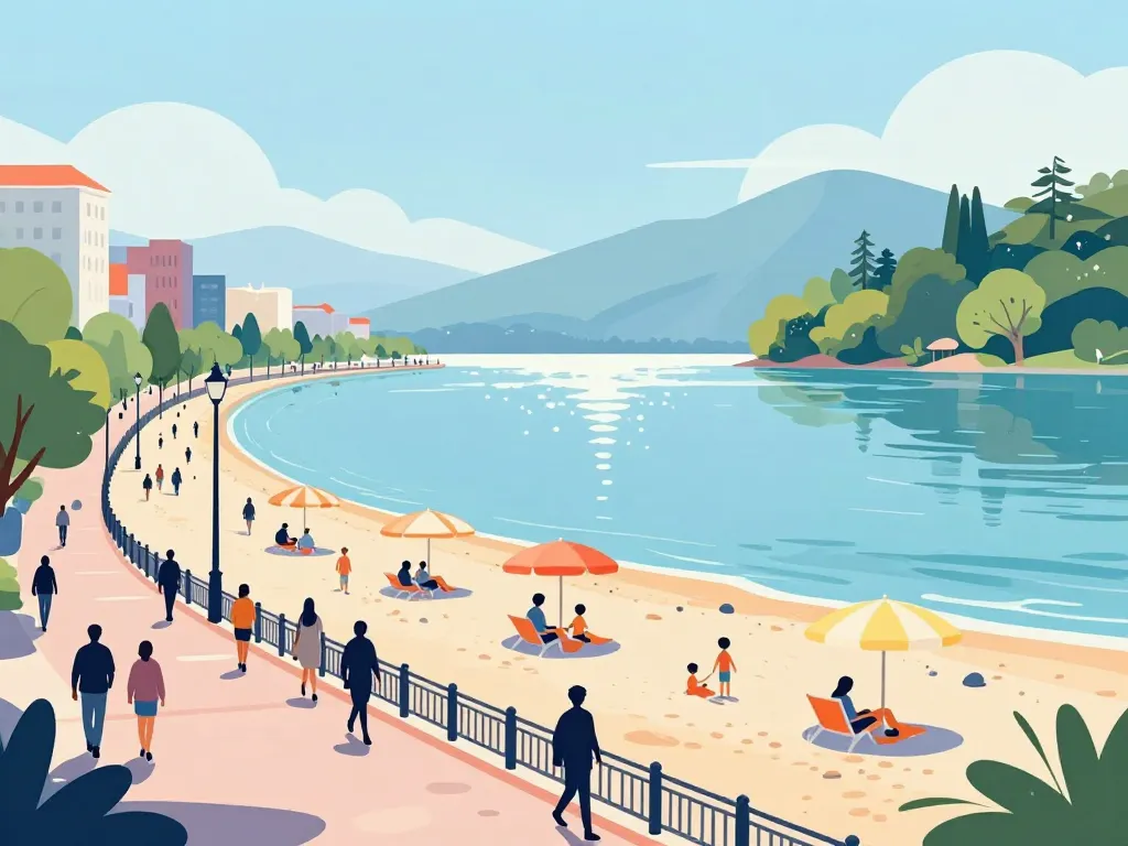 illustration ambiances rivages lac du bourget