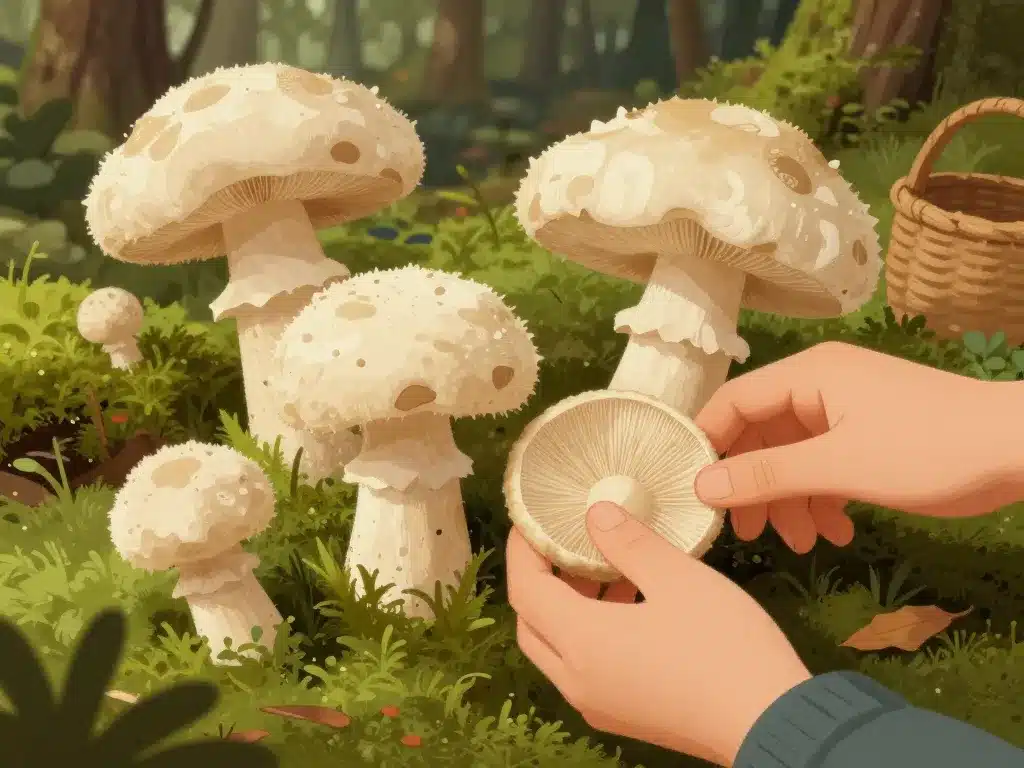 champignon pied de mouton identification forêt