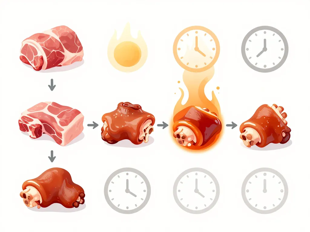 joue de porc étapes cuisson fondante