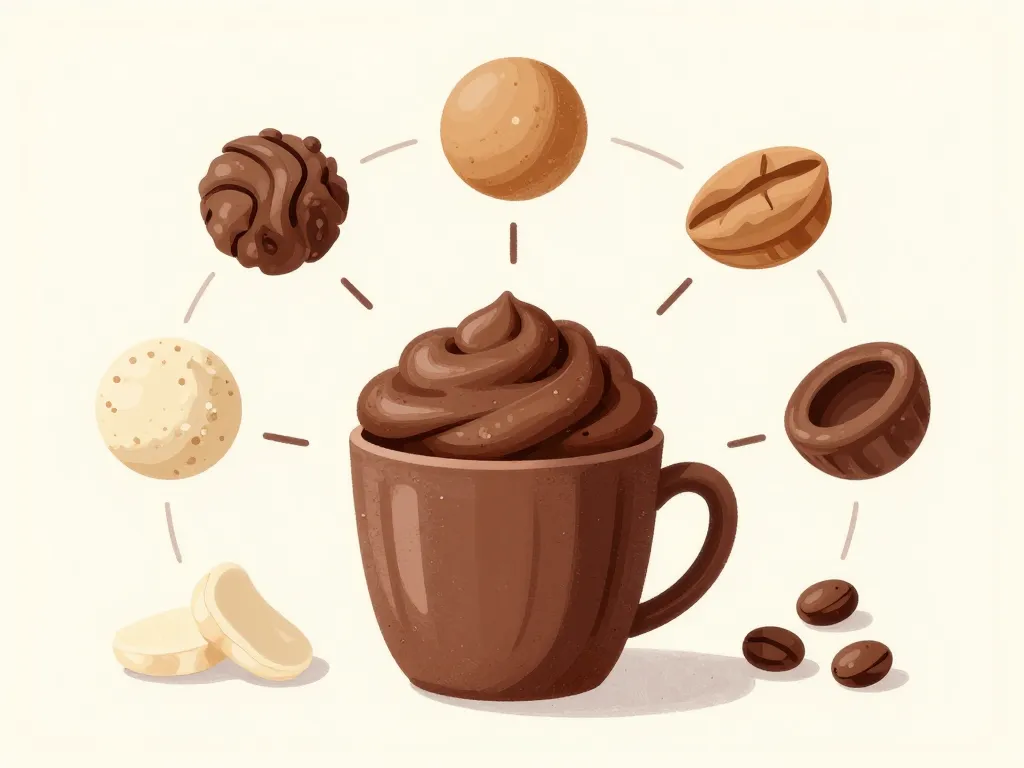 ingrédients mug cake chocolat autour d'un mug