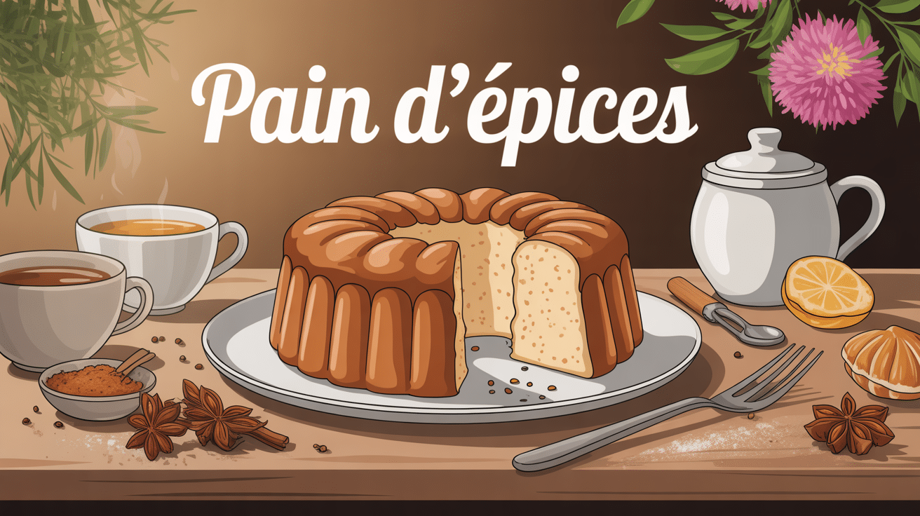 Recette pain d'épices moelleux en tranches, miel et épices