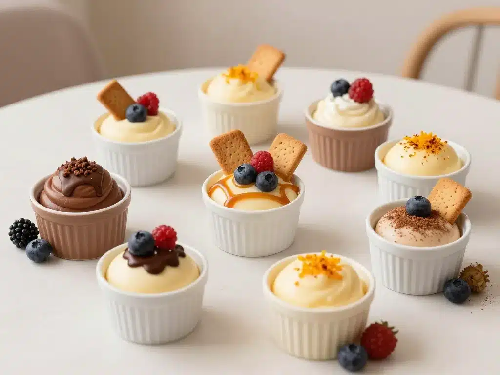 creme aux oeufs chocolat cafe orange variees