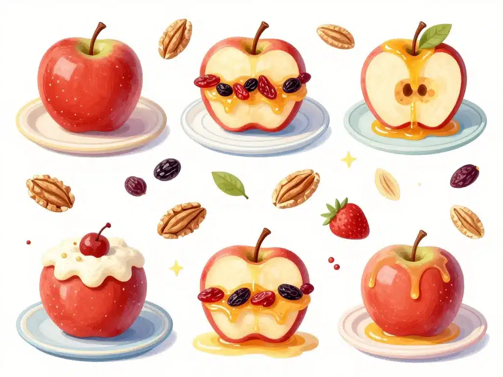 Pommes au four créatives avec garnitures variées