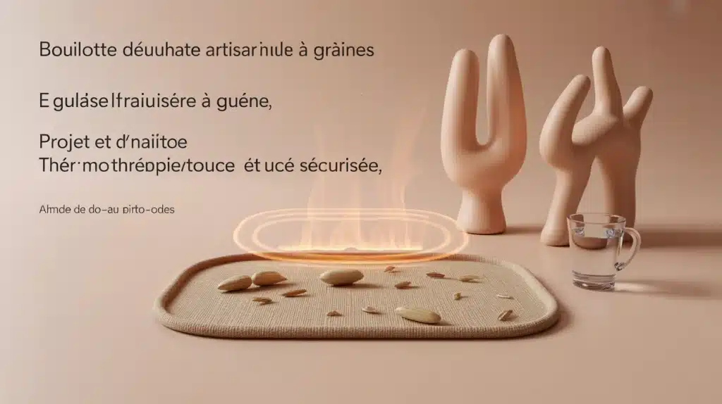 Bouillotte sèche chauffante artisanale en graines
