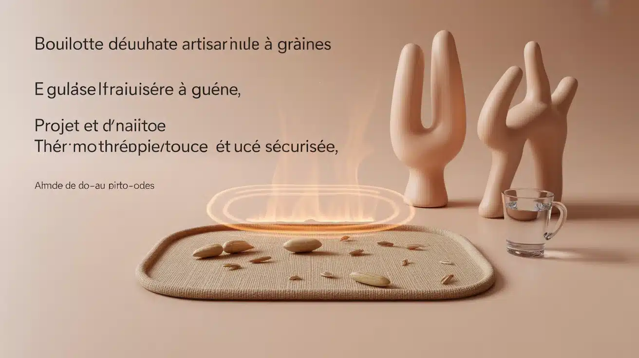 Bouillotte sèche chauffante artisanale en graines