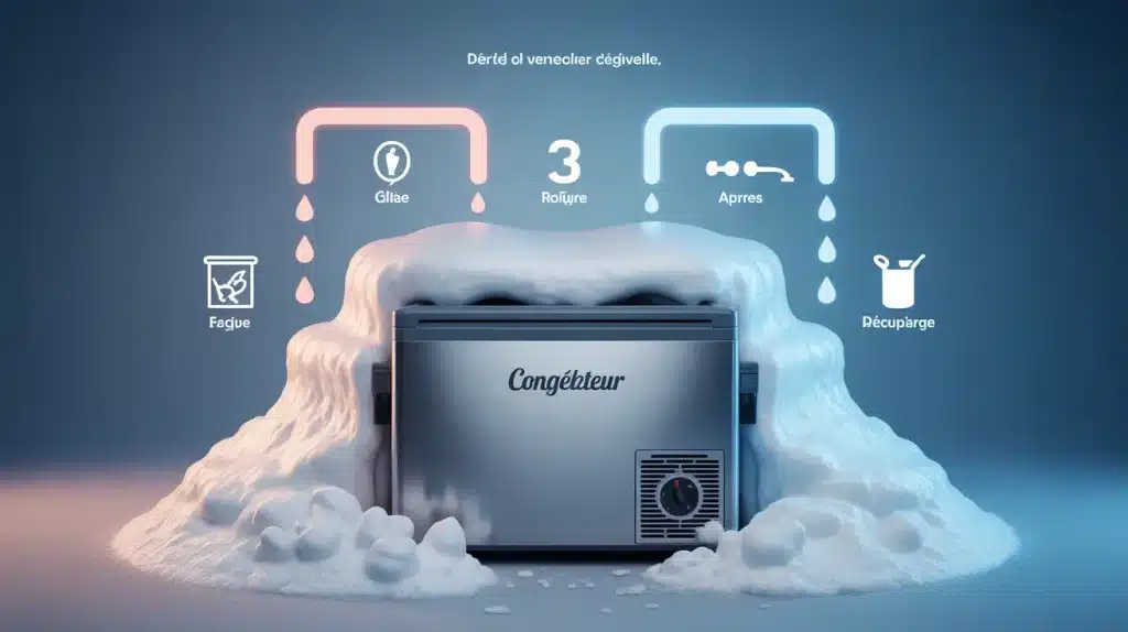 dégivrer votre congélateur avec du givre de 3 mm