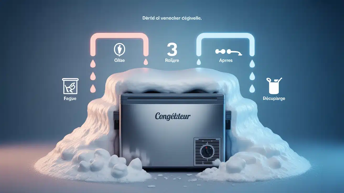 dégivrer votre congélateur avec du givre de 3 mm