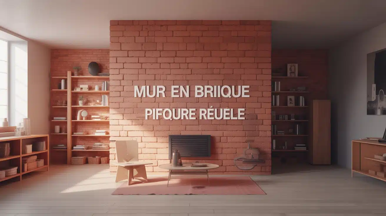 mur en brique rouge style loft en décor industriel