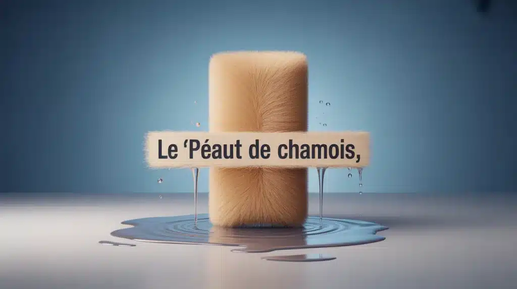 Peau de chamois absorbant l’eau sans traces