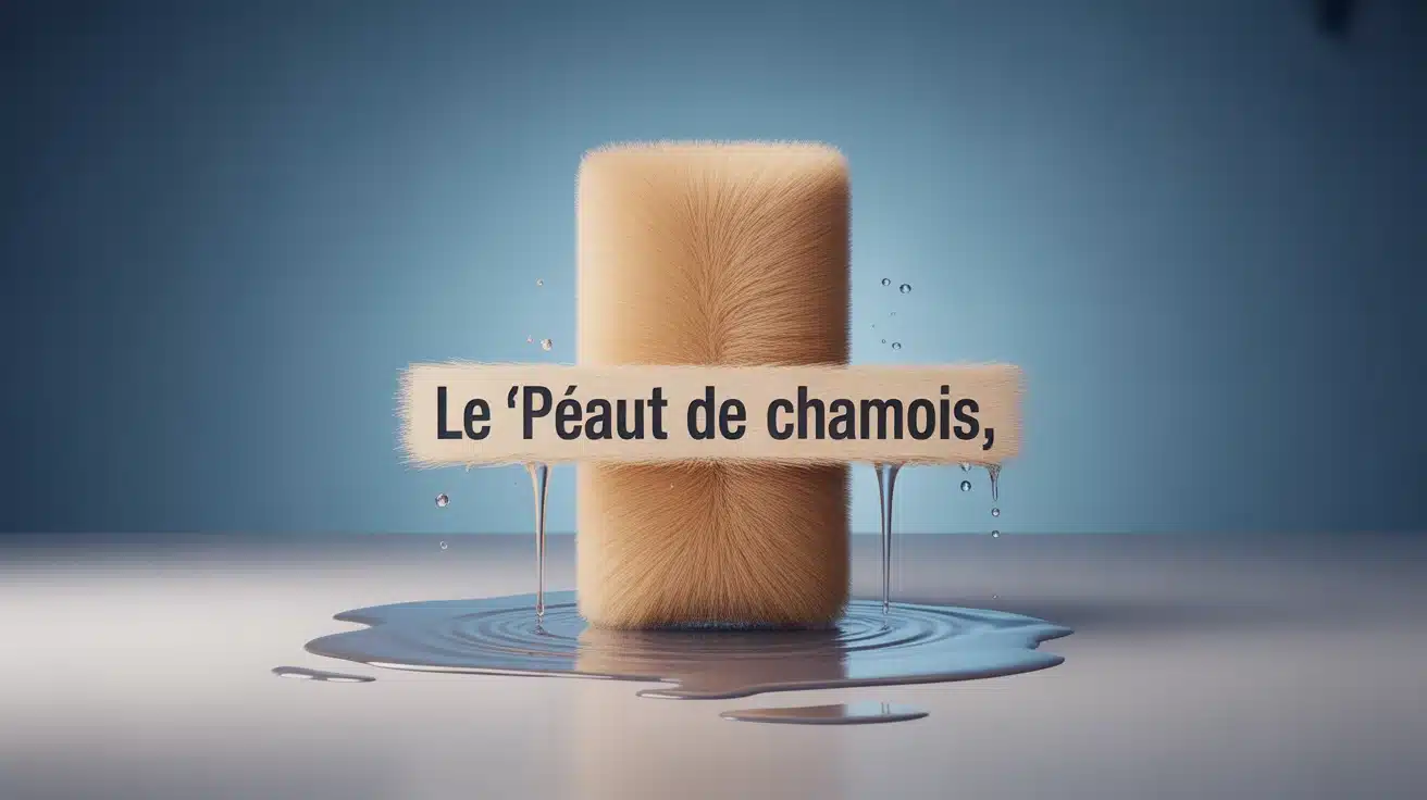 Peau de chamois absorbant l’eau sans traces