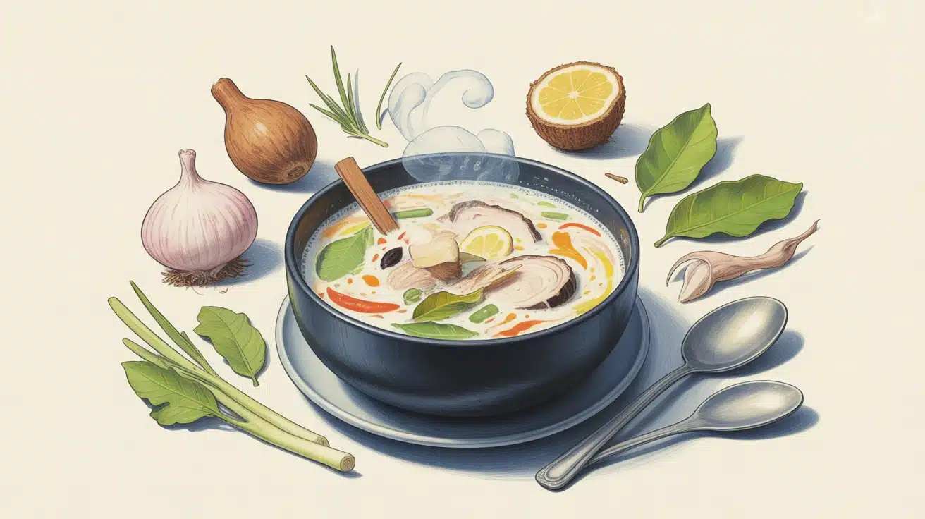 Soupe thaï au lait de coco fumante, Tom Kha Gai